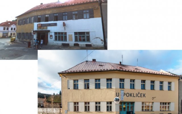 Fasáda před a po rekonstrukci