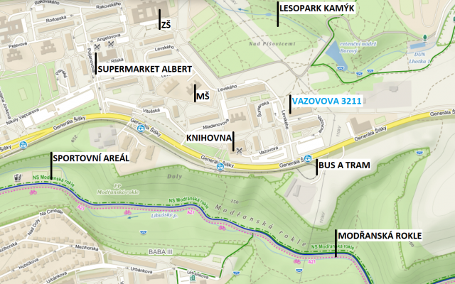 Mapa okolí