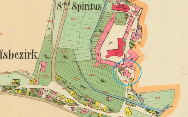 Mapa z roku 1843